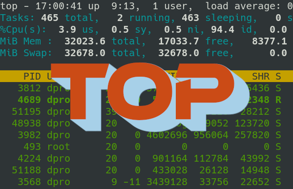 Analysis with top in Linux